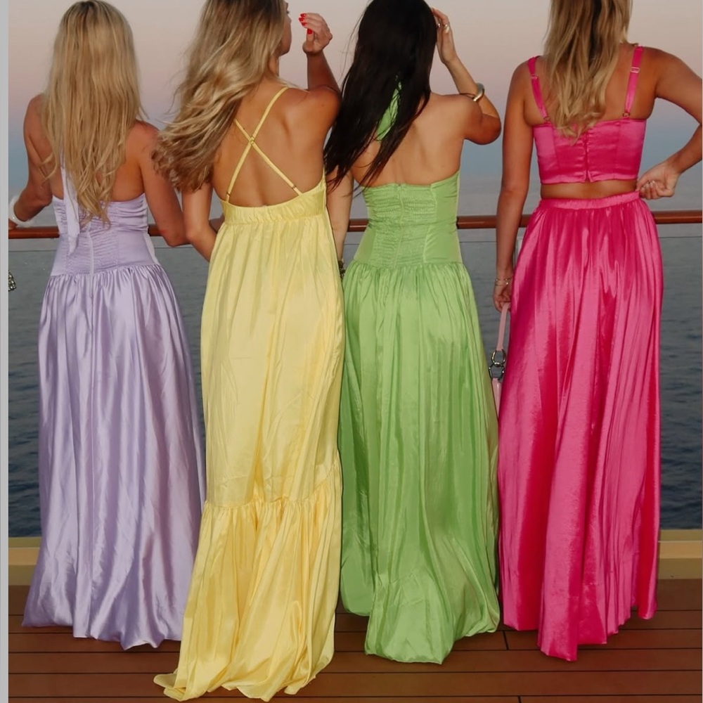 Show Me Your MuMu Lime Green Halter Maxi Dress - Picture 8 of 14